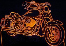 1985 FX Wide Glide Acrylic Lighted Edge Lit LED Sign / Light Up Plaque Full Size Made in USA