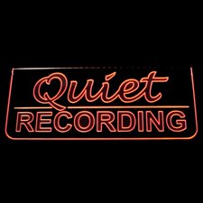Recording Quiet Music Studio Court house Room Ceiling Mount Acrylic Lighted Edge Lit LED Sign / Light Up Plaque Full Size Made in USA