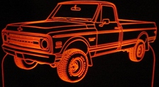 1970 Chevy Pickup 4x4 Acrylic Lighted Edge Lit LED Sign / Light Up Plaque Full Size Made in USA