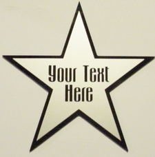 Star Dressing Room Theater Sign Silver 11" Acrylic Lighted Edge Lit LED Sign / Light Up Plaque Full Size Made in USA