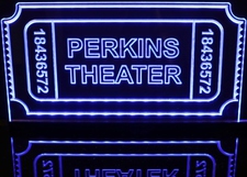 Theater ticket home movies Acrylic Lighted Edge Lit LED Sign / Light Up Plaque Full Size Made in USA