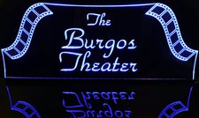 Theater Sign Movie Film Strips Acrylic Lighted Edge Lit LED Sign / Light Up Plaque Full Size Made in USA
