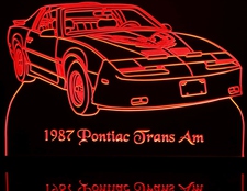 1987 Trans Am Acrylic Lighted Edge Lit LED Sign / Light Up Plaque Full Size Made in USA