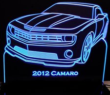 2012 Camaro Acrylic Lighted Edge Lit LED Sign / Light Up Plaque Full Size Made in USA