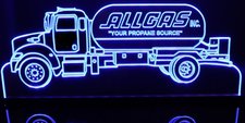 Propane Gas Truck (add your text) Acrylic Lighted Edge Lit LED Sign / Light Up Plaque Full Size Made in USA