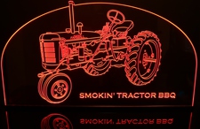 Tractor Farmall Acrylic Lighted Edge Lit LED Sign / Light Up Plaque Full Size Made in USA