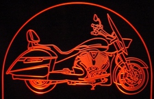 2011 Victory Crossroads Motorcycle Acrylic Lighted Edge Lit LED Sign / Light Up Plaque Full Size Made in USA