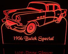 1956 Buick Special Acrylic Lighted Edge Lit LED Sign / Light Up Plaque Full Size Made in USA