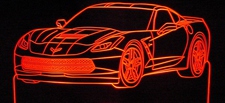 2015 Corvette Stingray Acrylic Lighted Edge Lit LED Sign / Light Up Plaque Full Size Made in USA