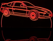 1986 Fiero GT Acrylic Lighted Edge Lit LED Sign / Light Up Plaque Full Size Made in USA