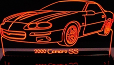 2000 Chevy Camaro SS Acrylic Lighted Edge Lit LED Car Sign / Light Up Plaque Chevrolet