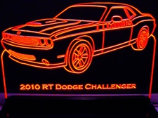2010 Challenger RT Acrylic Lighted Edge Lit LED Sign / Light Up Plaque Full Size Made in USA