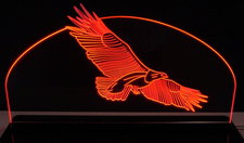 Eagle In Flight Flying Acrylic Lighted Edge Lit LED Sign / Light Up Plaque Full Size Made in USA