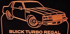 1986 Regal Turbo Acrylic Lighted Edge Lit LED Sign / Light Up Plaque Full Size Made in USA