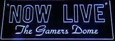 Now Live Recording Streaming (Gamers add your own text) Acrylic Lighted Edge Lit LED Sign / Light Up Plaque Full Size Made in USA