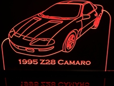 1995 Camaro Z28 Acrylic Lighted Edge Lit LED Sign / Light Up Plaque Full Size Made in USA