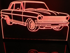 1962 Chevy II Nova Acrylic Lighted Edge Lit LED Sign / Light Up Plaque Full Size Made in USA