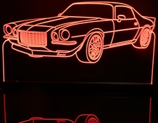 1972 Camaro Acrylic Lighted Edge Lit LED Sign / Light Up Plaque Full Size Made in USA