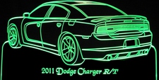 2011 Charger R/T Acrylic Lighted Edge Lit LED Sign / Light Up Plaque Full Size Made in USA