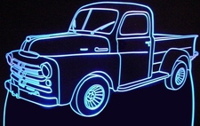 1950 Dodge Fargo Pickup Truck Acrylic Lighted Edge Lit LED Sign / Light Up Plaque Full Size Made in USA