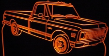 1972 Chevrolet Pickup Truck Cheyene Super Acrylic Lighted Edge Lit LED Sign / Light Up Plaque 72 Chevy