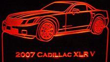 2007 XLR V Cadillac Acrylic Lighted Edge Lit LED Sign / Light Up Plaque Full Size Made in USA