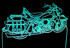 1960 Panhead Motorcycle Acrylic Lighted Edge Lit LED Bike Sign / Light Up Plaque