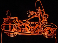 2009 Softail Classic Motorcycle Acrylic Lighted Edge Lit LED Sign / Light Up Plaque Full Size Made in USA