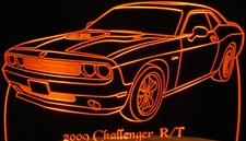 2009 Challenger RT Acrylic Lighted Edge Lit LED Sign / Light Up Plaque Full Size Made in USA