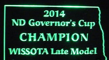 ND Governors Cup Champion Trophy Acrylic Lighted Edge Lit LED Sign / Light Up Plaque
