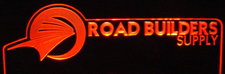 Road Builders Business Logo Advertising Acrylic Lighted Edge Lit LED Sign / Light Up Plaque