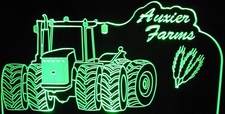 Tractor with Wheat Grain Acrylic Lighted Edge Lit LED Sign / Light Up Plaque Full Size Made in USA