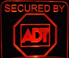 ADT Advertising Business Logo Sign Acrylic Lighted Edge Lit LED Sign / Light Up Plaque Full Size Made in USA