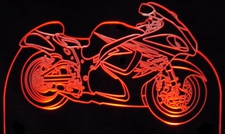 2008 Hayabusa Motorcycle Acrylic Lighted Edge Lit LED Sign / Light Up Plaque Full Size Made in USA