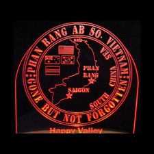 Vietnam Gone But Not Forgotten Phan Rang AB Acrylic Lighted Edge Lit LED Sign / Light Up Plaque Full Size Made in USA