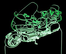2006 Goldwing Motorcycle Acrylic Lighted Edge Lid Led Bike Sign / Light Up Plaque