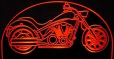 Motorcycle Acrylic Lighted Edge Lit LED Sign / Light Up Plaque Full Size Made in USA