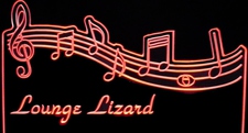 Music Scale Live Music Lounge Lizard Choose Your Text Acrylic Lighted Edge Lit LED Sign / Light Up Plaque Full Size Made in USA