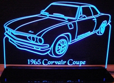 1965 Corvair Coupe Acrylic Lighted Edge Lit LED Sign / Light Up Plaque Full Size Made in USA