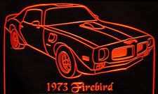 1973 Firebird Acrylic Lighted Edge Lit LED Sign / Light Up Plaque Full Size Made in USA