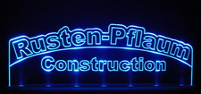 Rusten Advertising Business Logo 21" Large Acrylic Lighted Edge Lit LED Sign / Light Up Plaque
