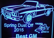Spring Dust Off Best GM Acrylic Lighted Edge Lit LED Sign / Light Up Plaque Full Size Made in USA