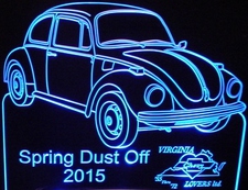 Spring Dust Off Best Import VW Acrylic Lighted Edge Lit LED Sign / Light Up Plaque Full Size Made in USA