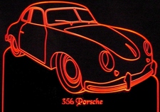 1953 Porsche 356 1500 Acrylic Lighted Edge Lit LED Sign / Light Up Plaque Full Size Made in USA