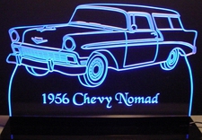 1956 Chevy Nomad Acrylic Lighted Edge Lit LED Sign / Light Up Plaque Full Size Made in USA