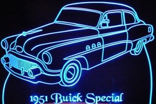 1951 Buick Special Acrylic Lighted Edge Lit LED Sign / Light Up Plaque Full Size Made in USA