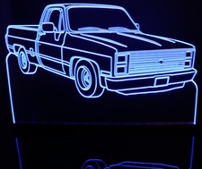 1984 Chevy Pickup Truck C10 Acrylic Lighted Edge Lit LED Sign / Light Up Plaque Full Size Made in USA