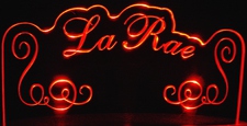 LaRae You Name It Acrylic Lighted Edge Lit LED Sign / Light Up Plaque