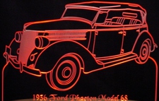 1936 Phaeton Acrylic Lighted Edge Lit LED Sign / Light Up Plaque Full Size Made in USA