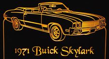 1971 Skylark Convertible Acrylic Lighted Edge Lit LED Sign / Light Up Plaque Full Size Made in USA
